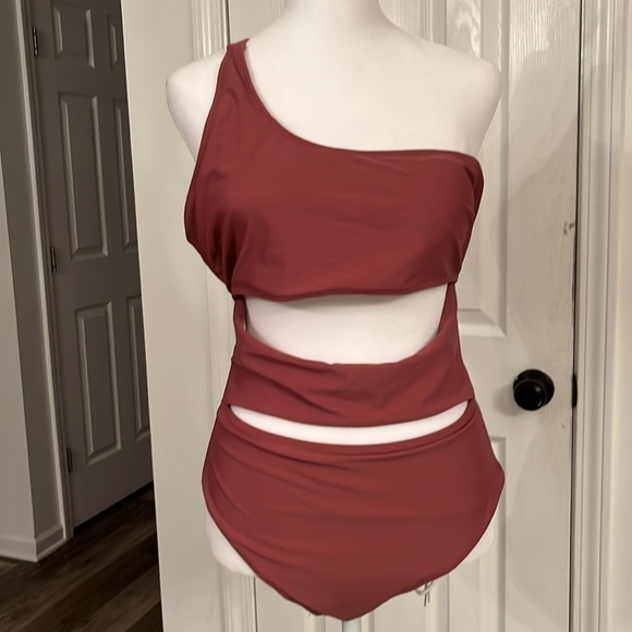 Cupshe one shoulder cut out one piece monokini size Large L - Picture 1 of 8